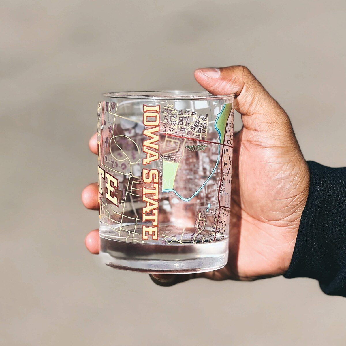 RFSJ I-State Campus Map Rocks Glass (14 oz.)